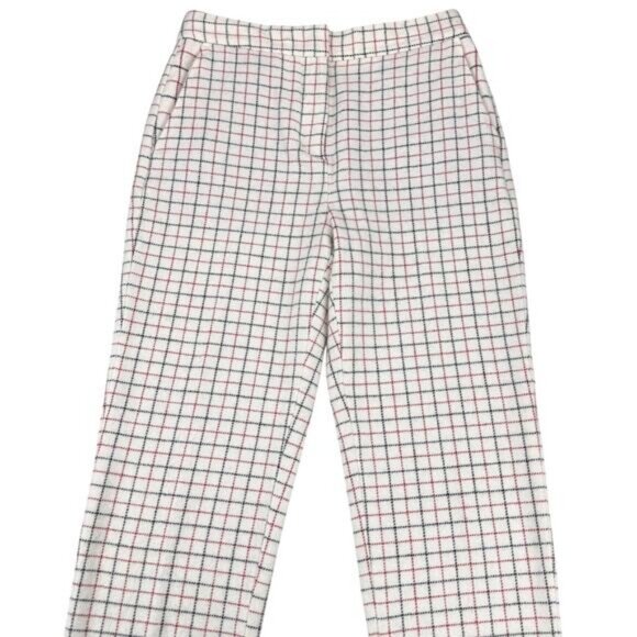 Rag & Bone Wool Poppy High Waisted Pant in Ivory Check Size 0 - Picture 3 of 7